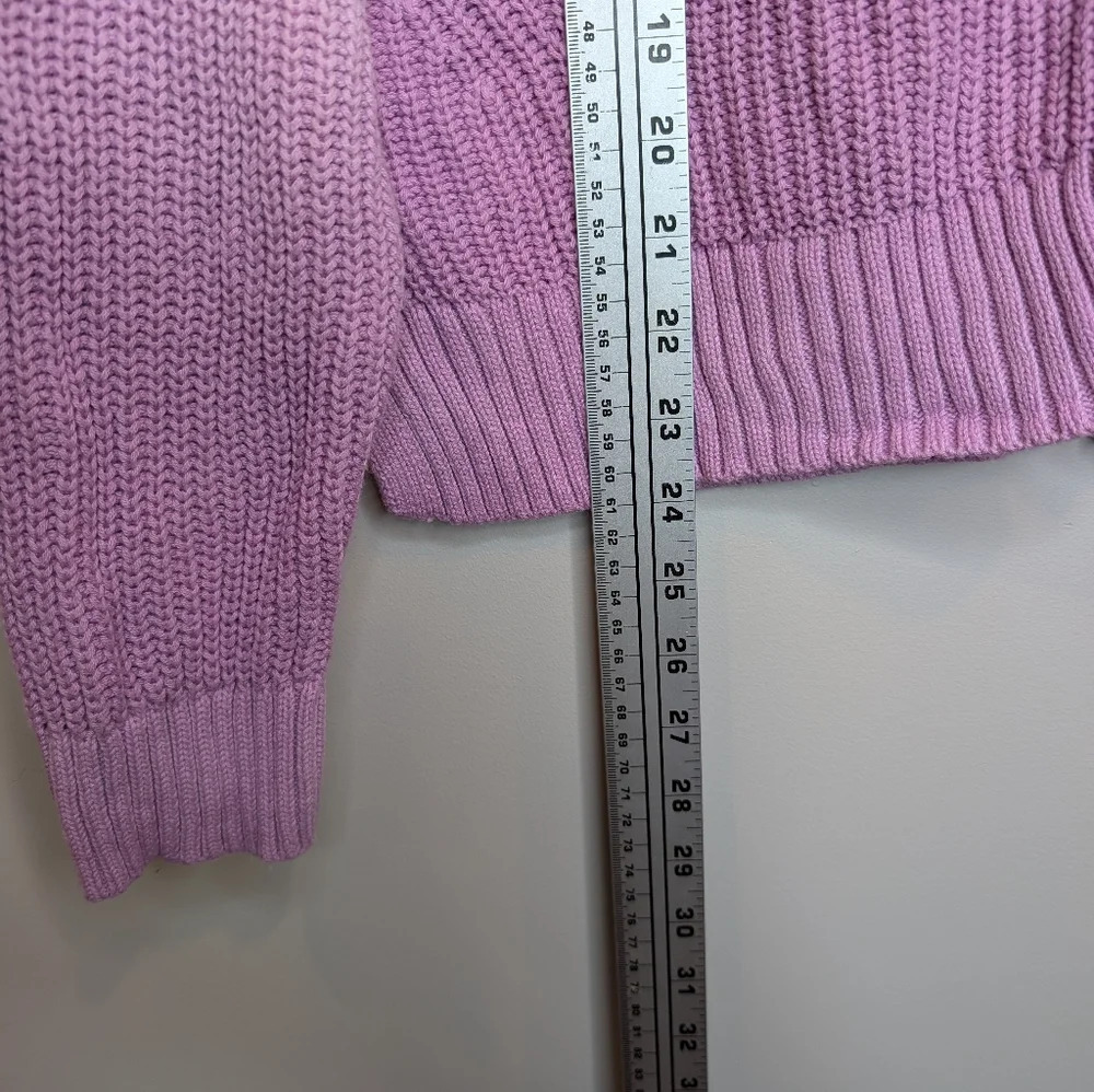 Ann Taylor Purple & White Ombre Knit Button Front Cardigan Woman Medium - Picture 10 of 10